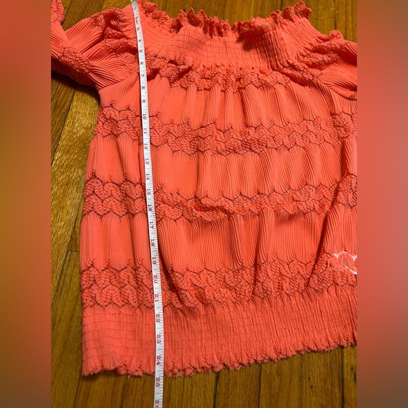 Simply Styled Orange Women's Off The Shoulder Stretch Knit Blouse L Colorful - Picture 9 of 10